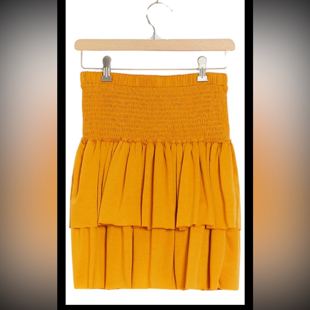 Anthropologie Saturday Sunday Bailee Smocked Skirt Size Medium